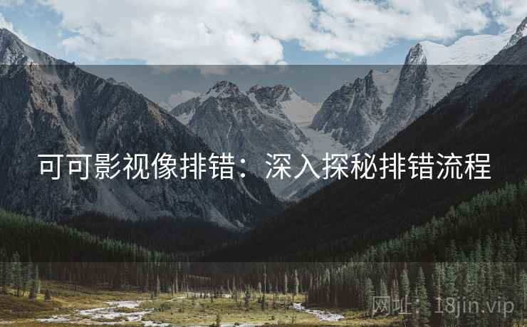 可可影视像排错:深入探秘排错流程 可可影视像排错:深入探秘排错流程