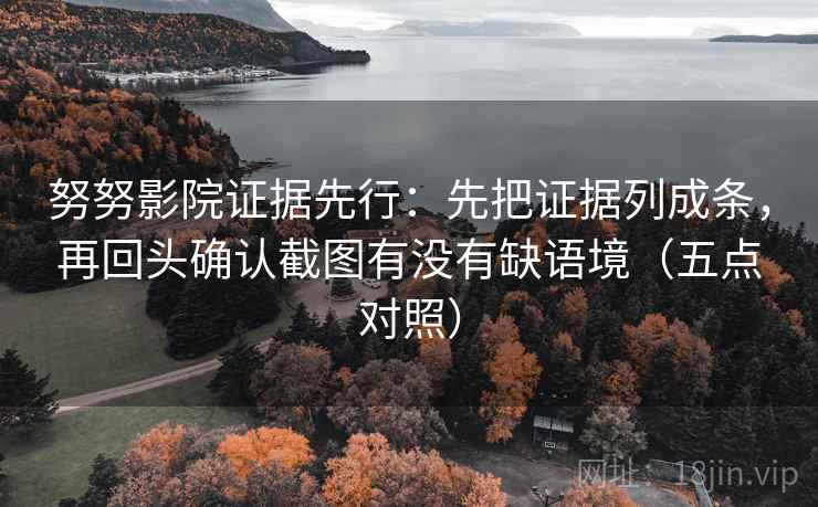 努努影院证据先行:先把证据列成条,再回头确认截图有没有缺语境(五点对照) 努努影院证据先行:先把证据列成条,再回头确认截图有没有缺语境(五点对照)
